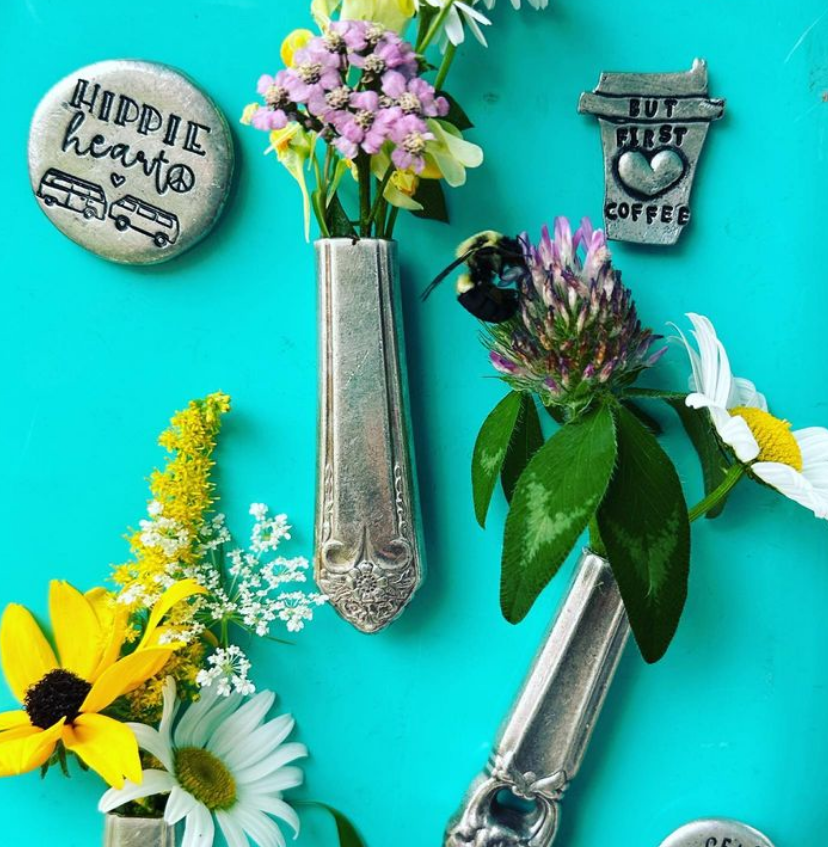 Vintage Knife Handle Bud Vases