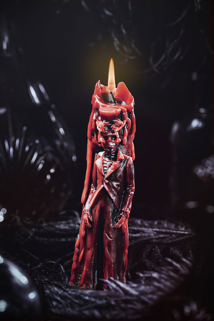 Male Skeleton Beeswax Candle
