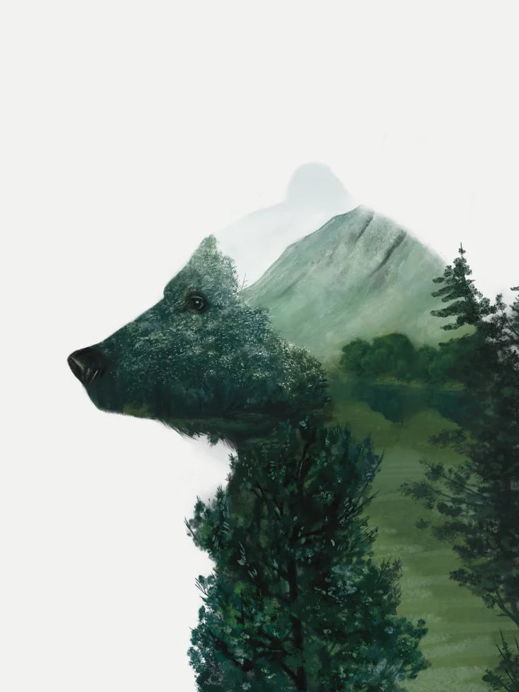 Liz Emirzian Art - Bear Landscape