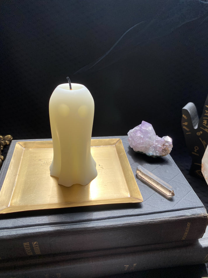 Beeswax Candle - Spooky Ghost