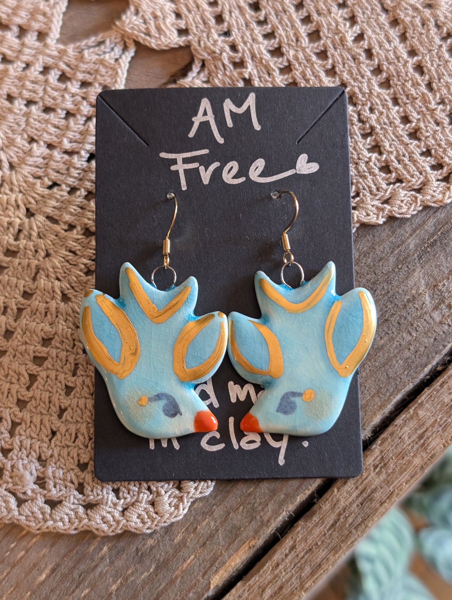AM Free Porcelain Earrings