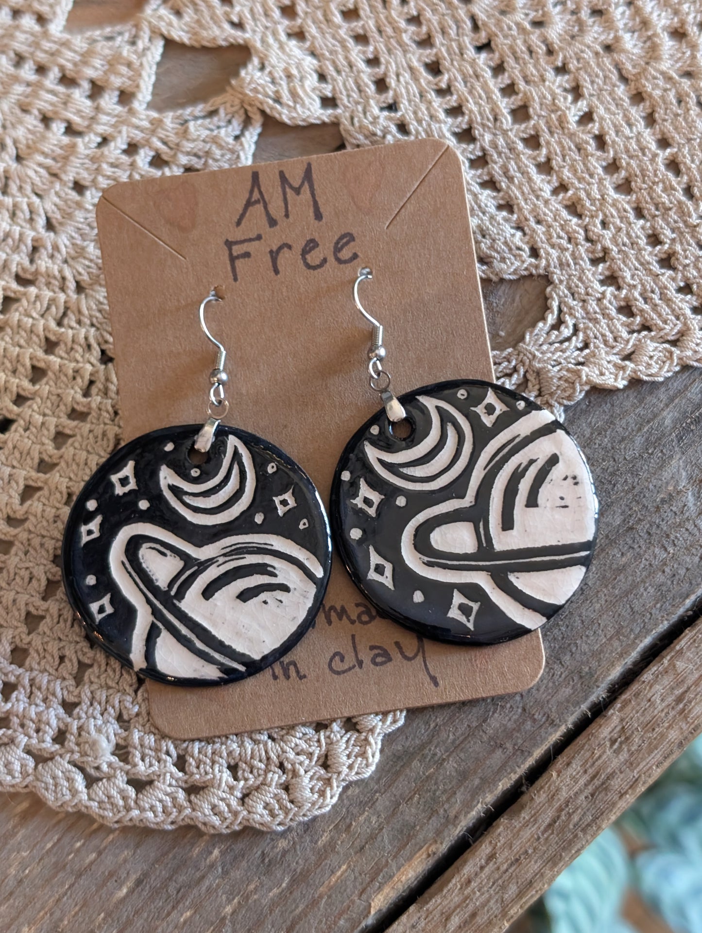 AM Free Porcelain Earrings