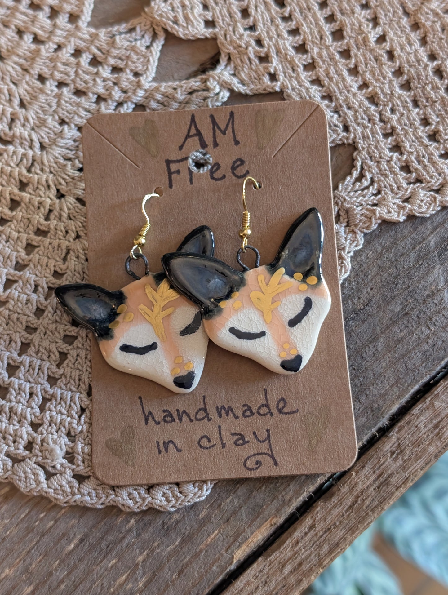 AM Free Porcelain Earrings