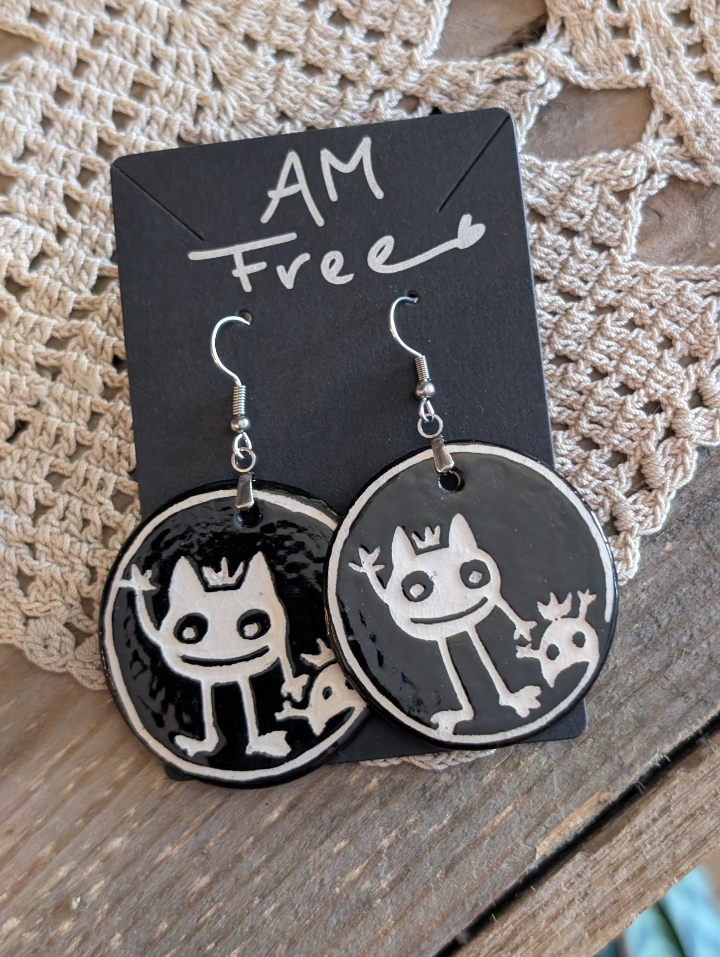 AM Free Porcelain Earrings