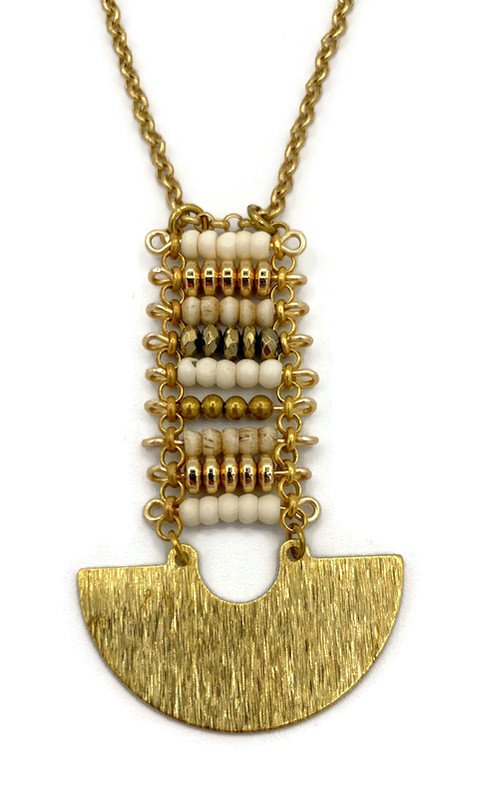 Shield and Bone Necklace