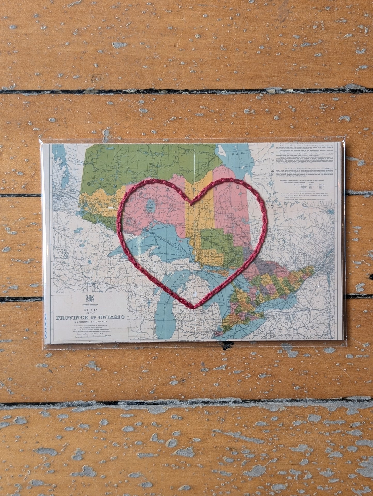 Embroidered Heart Maps by Sadie & June