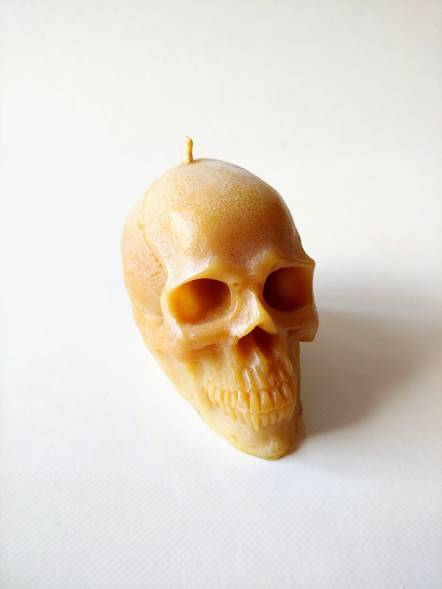 Beeswax Skull Candle