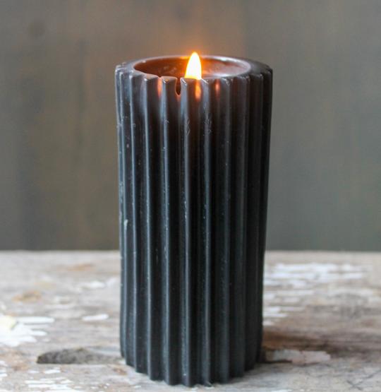Fluted Beeswax Pillar
