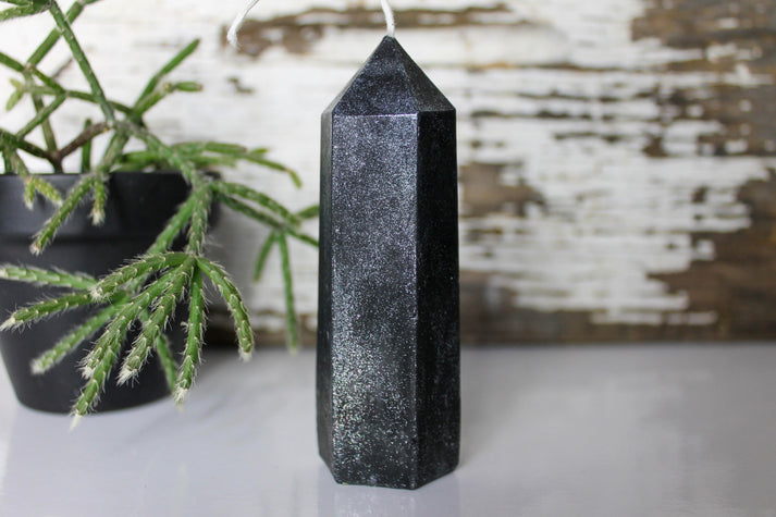 Crystal Beeswax Candle