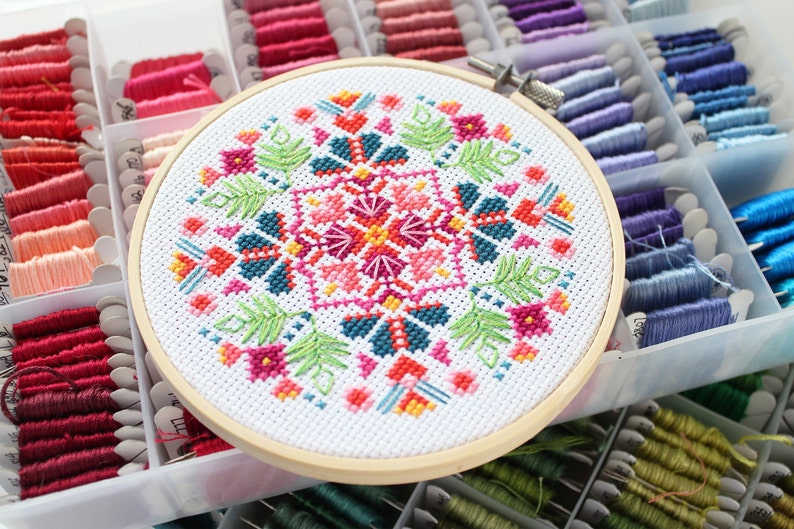 Midnight Marigolds Cross Stitch Kit