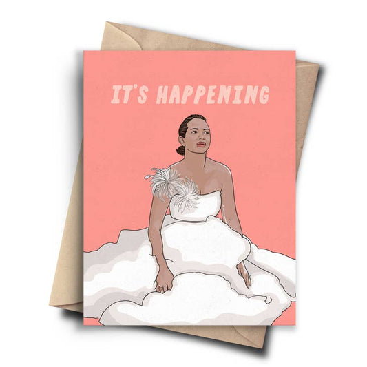 It's Happening Funny Wedding Card