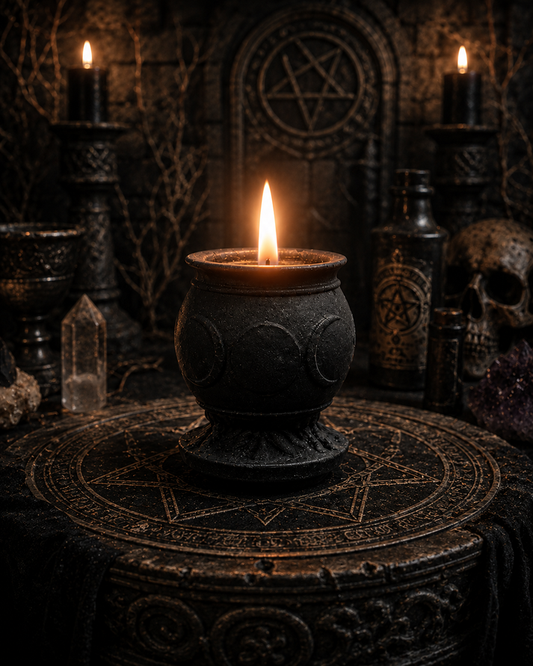 Beeswax Candle - Witch Cauldron