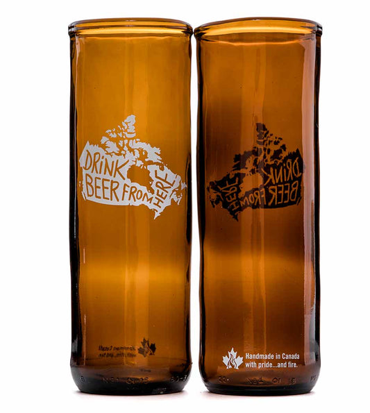 Drink Beer From Here - Upcycled Beer Tumbler