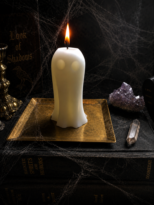 Beeswax Candle - Spooky Ghost