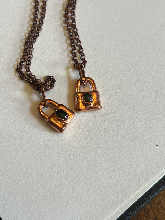 Bare Bones Jewelry - Fluorite Lock Necklace