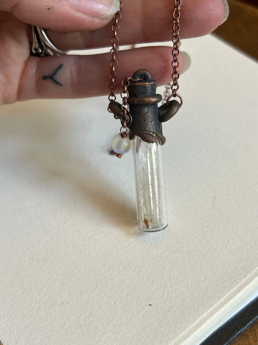 Bare Bones Jewelry - Crystal Vile Necklace