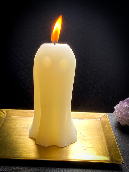 Beeswax Candle - Spooky Ghost