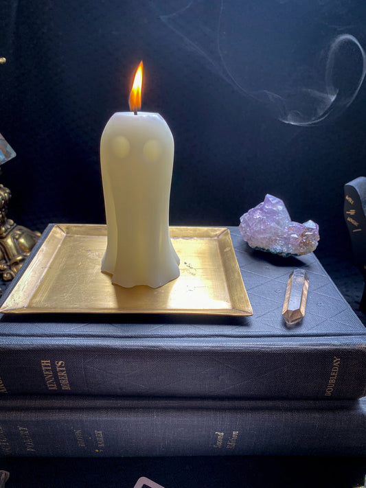 Beeswax Candle - Spooky Ghost
