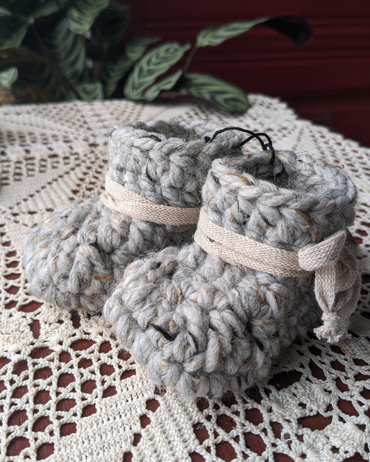 Suede Bottom Baby Booties