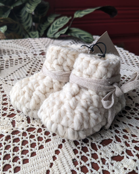 Suede Bottom Baby Booties