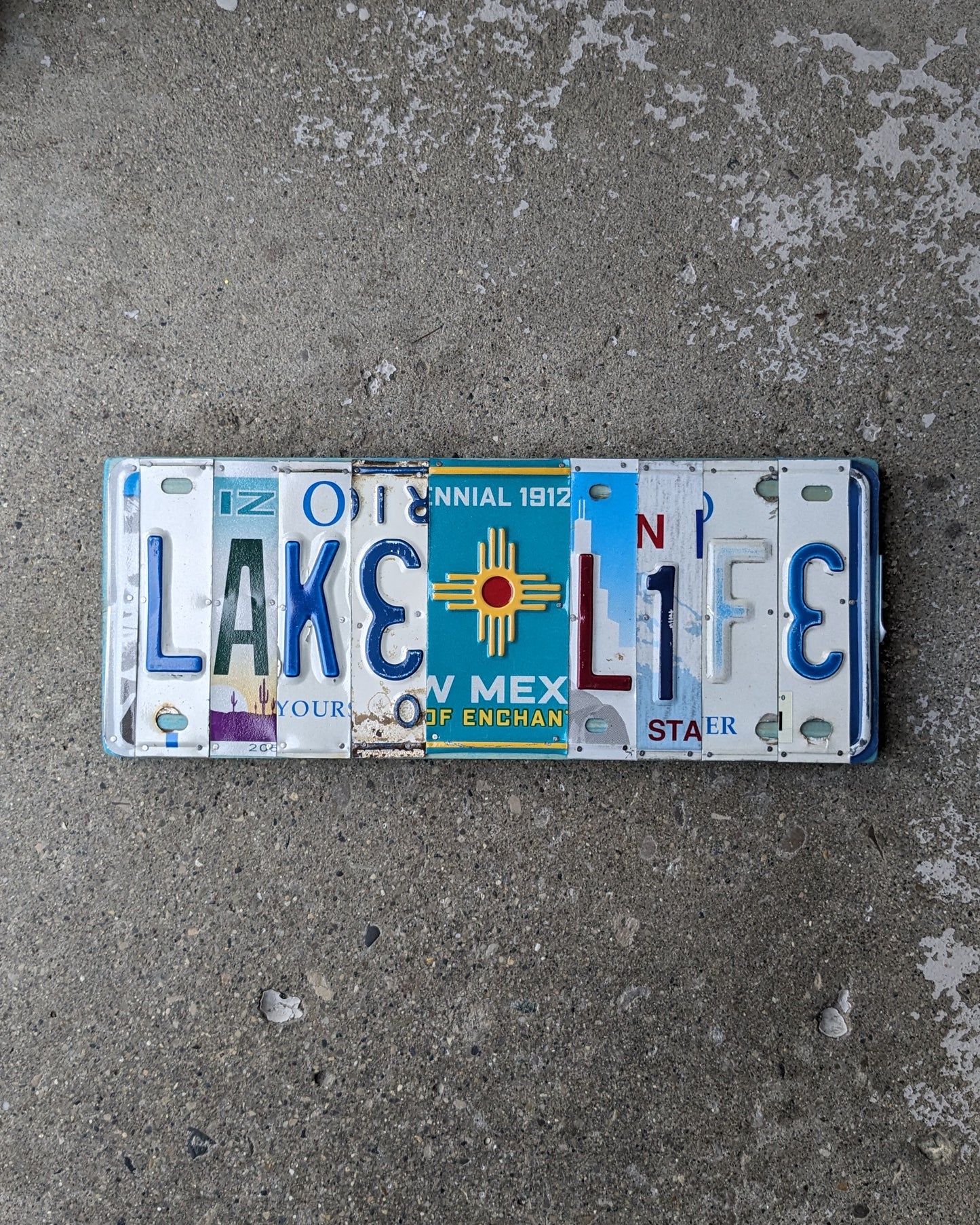 Upcycled License Plate Art - LAKELIFE