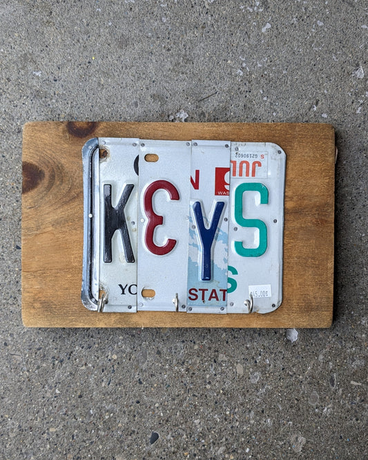 Upcycled License Plate Art - KEYS