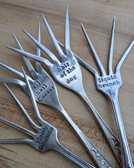 Stamped Frosting Cocktail Fork