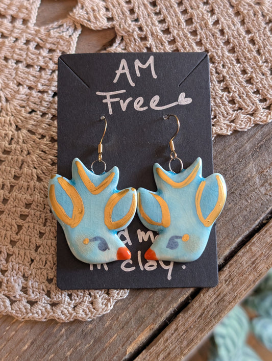 AM Free Porcelain Earrings