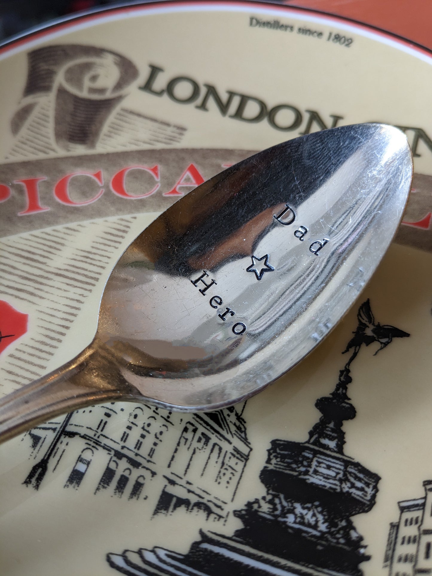 Stamped Spoon "Dad, Hero"