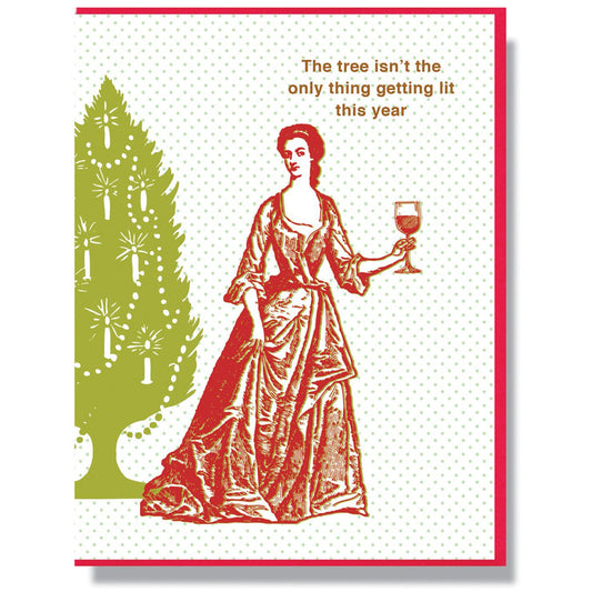 Tree Getting Lit Card