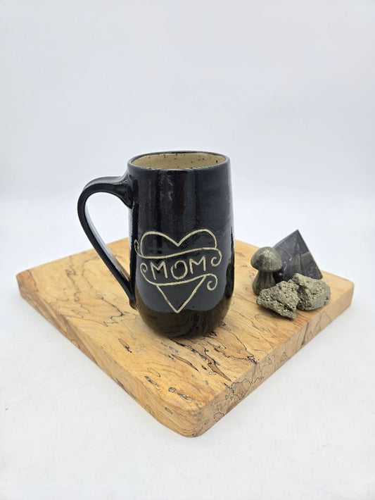 Jacpot Pottery Black Heart Mom
