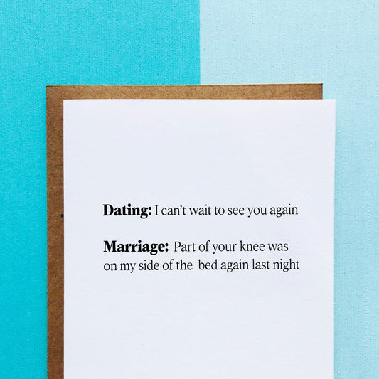 Dating vs. Marriage Card