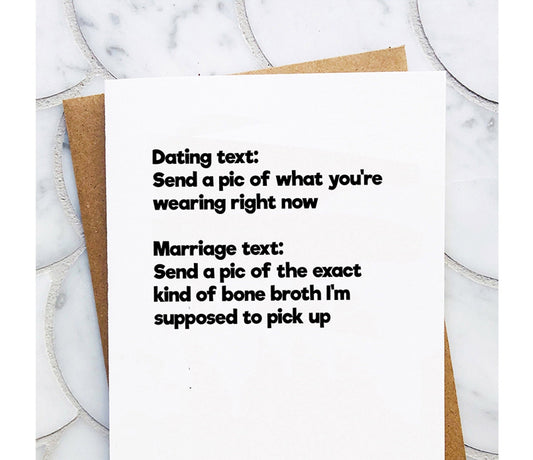 Dating vs. Marriage Card