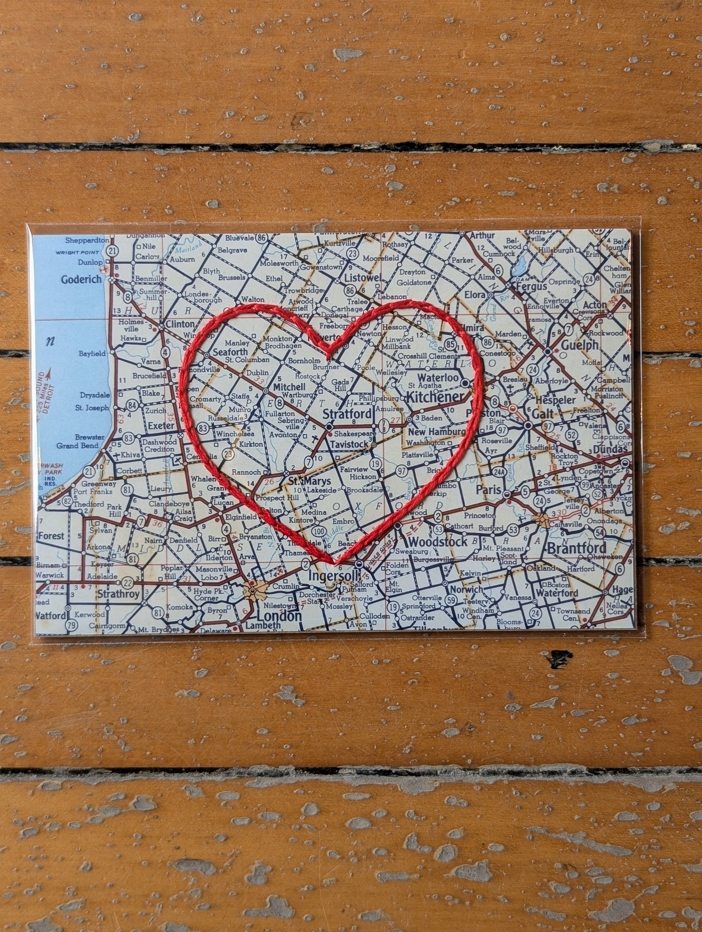 Embroidered Heart Maps by Sadie & June