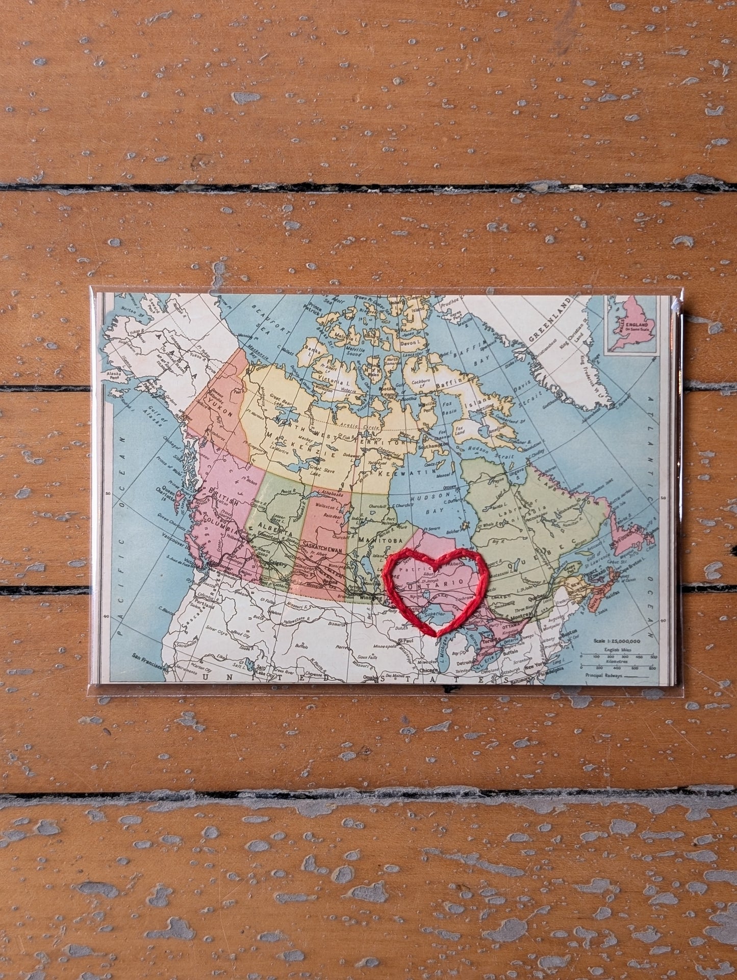 Embroidered Heart Maps by Sadie & June