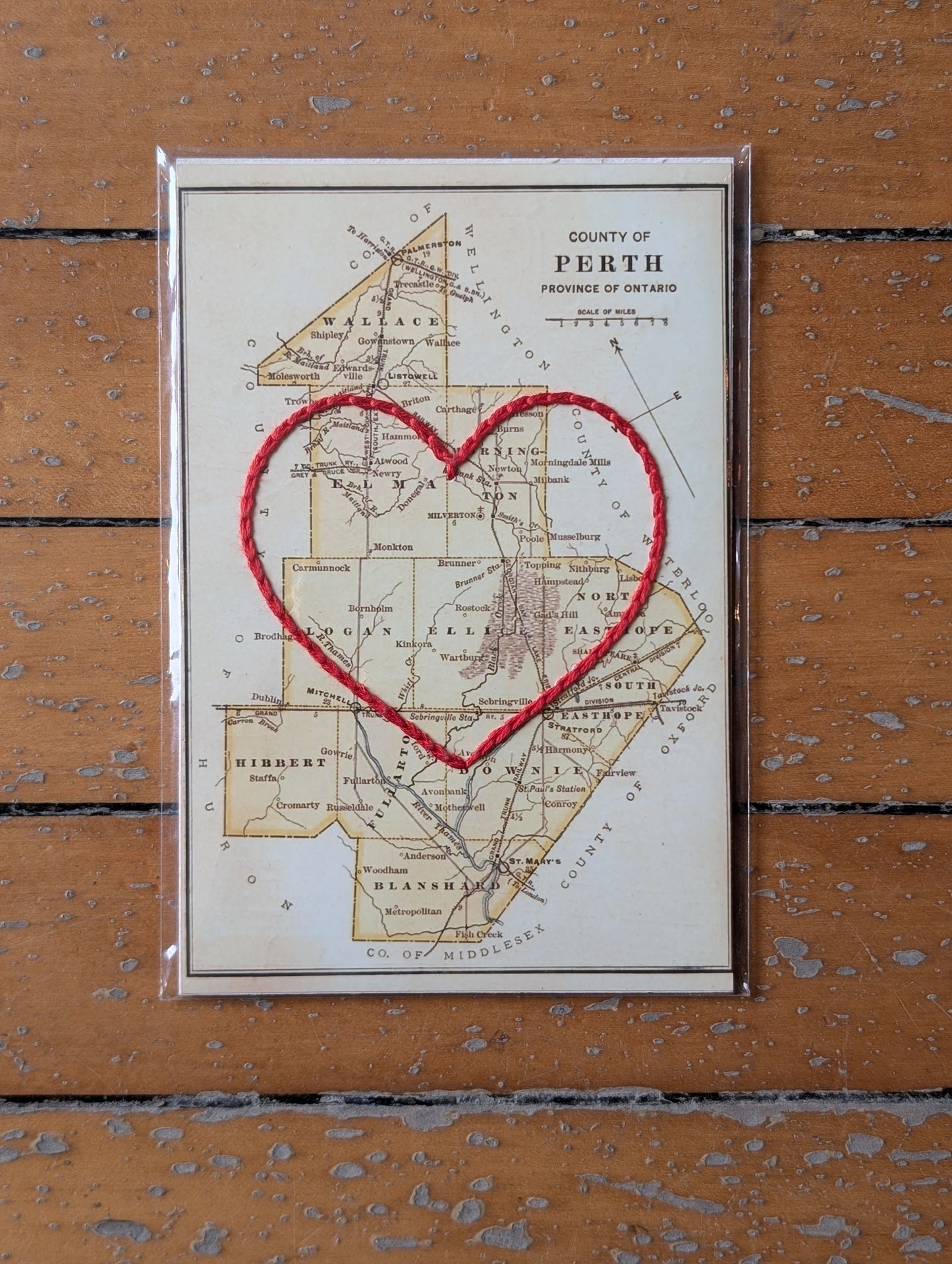 Embroidered Heart Maps by Sadie & June