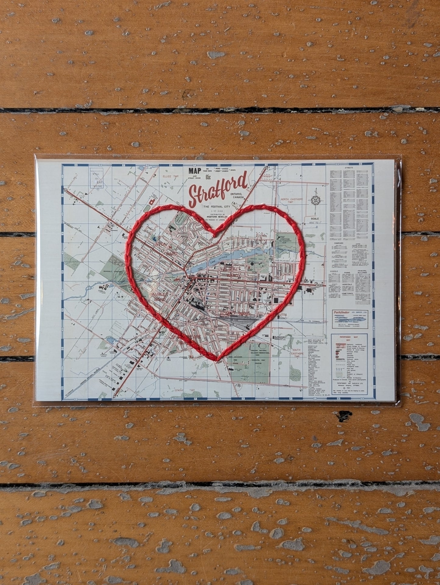 Embroidered Heart Maps by Sadie & June