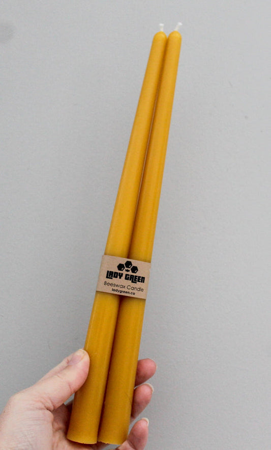 Tall Beeswax Tapers, Set of 2