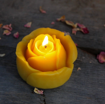 Rose Beeswax Candle