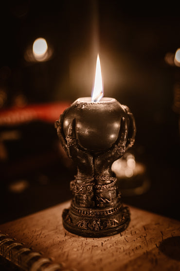 Crystal Ball Beeswax Candle