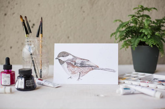 Chickadee Card - Blank