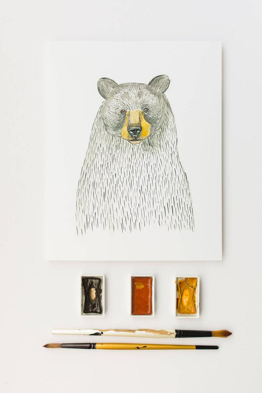 Black Bear Art Print 8" x 10"