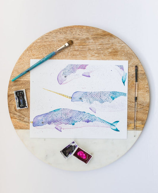 Narwhal Art Print 8" x 10"