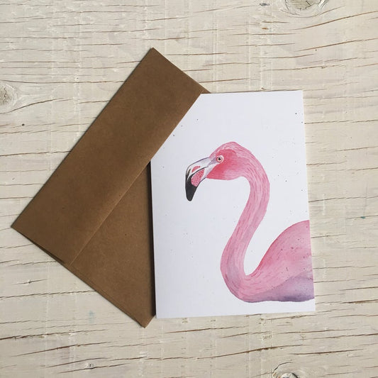 Flamingo Card - Blank