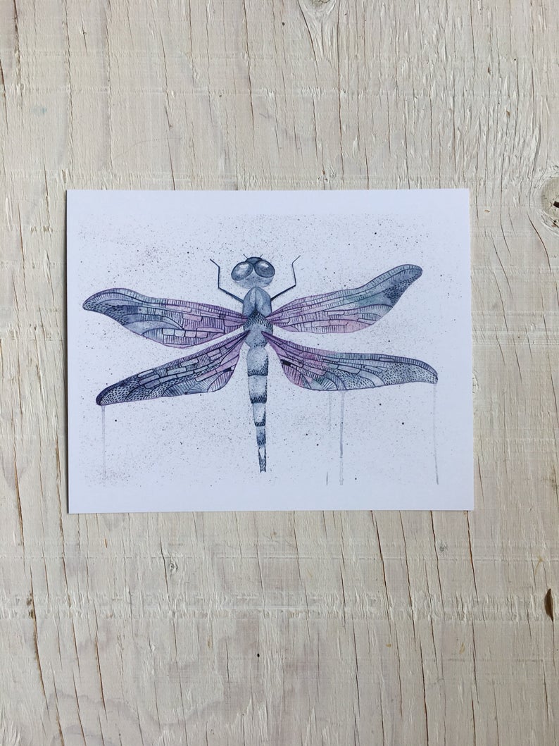 Dragonfly Art Print 8" x 10"