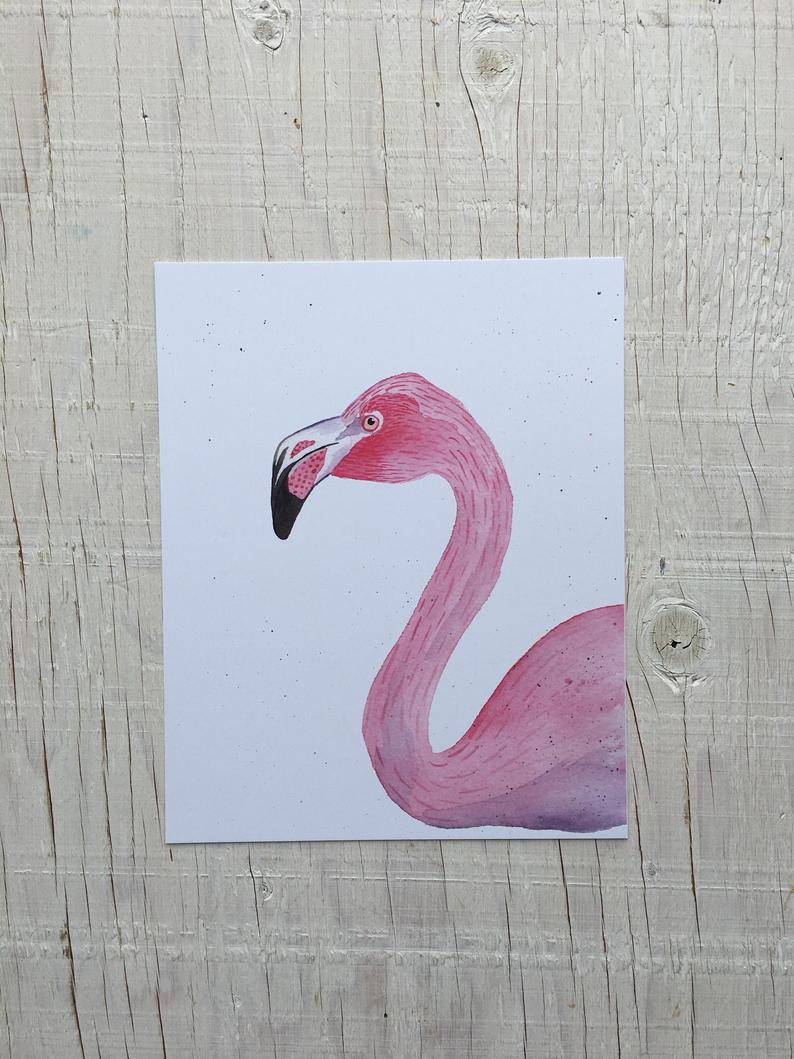 Flamingo Art Print 8" x 10"