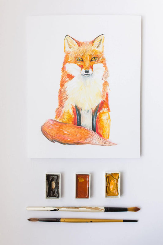 Fox Art Print 8" x 10"