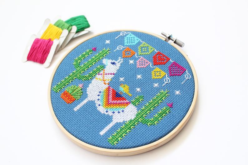 Fiesta Llama Cross Stitch Kit