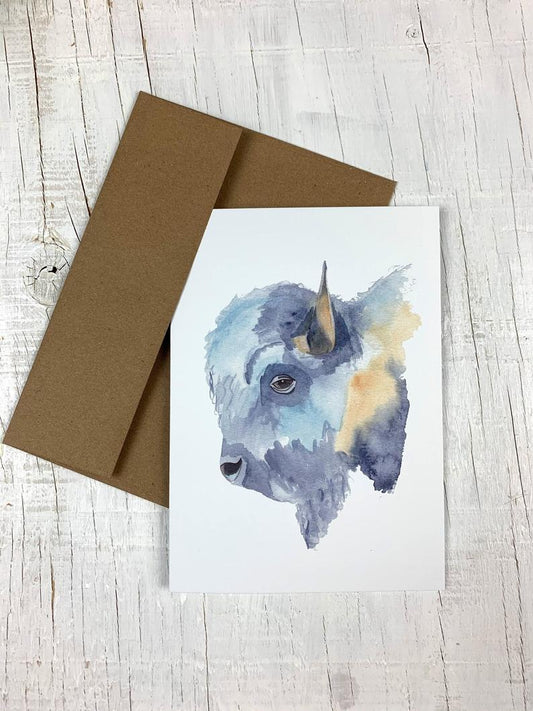 Bison Art Card - Blank