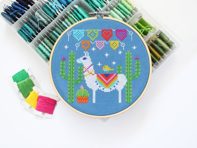 Fiesta Llama Cross Stitch Kit